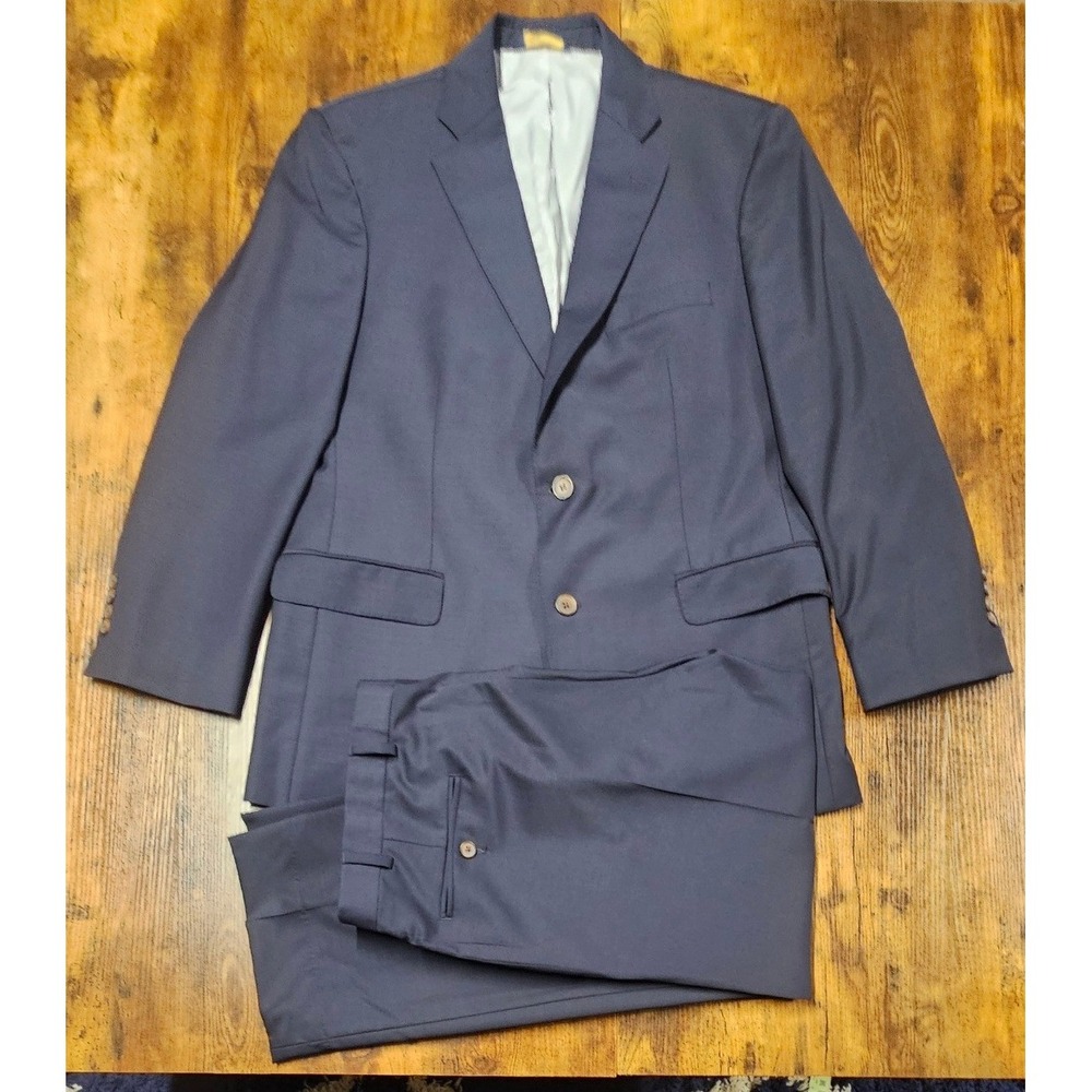 Brooks Brothers Explorer Madison Fit Navy Blue Wool Blend Suit Jacket Large 42 S